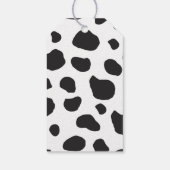 牛のプリント、牛のパターン、牛の斑点、白黒 ギフトタグ (裏面)