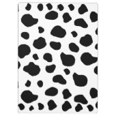 牛のプリント、牛のパターン、牛の斑点、白黒 クリップボード (裏面)