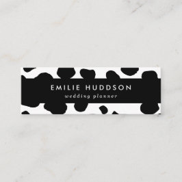 牛のプリント、牛のパターン、牛の斑点、白黒 スキニー名刺