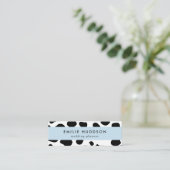 牛のプリント、牛のパターン、牛の斑点、白黒 スキニー名刺 (スタンド正面)