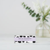 牛のプリント、牛のパターン、牛の斑点、白黒 スキニー名刺 (スタンド正面)