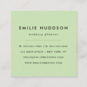 牛のプリント、牛のパターン、牛の斑点、白黒 スクエア名刺 (裏面)