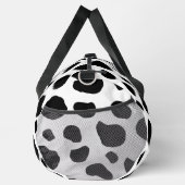 牛のプリント、牛のパターン、牛の斑点、白黒 ダッフルバッグ (右)