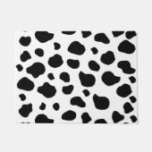 牛のプリント、牛のパターン、牛の斑点、白黒 ドアマット (正面)