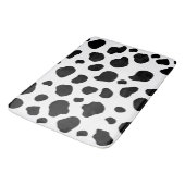 牛のプリント、牛のパターン、牛の斑点、白黒 バスマット (アングル)