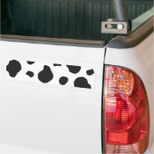 牛のプリント、牛のパターン、牛の斑点、白黒 バンパーステッカー (トラック上)