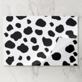 牛のプリント、牛のパターン、牛の斑点、白黒 ペーパーパッド (折り畳み)