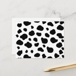 牛のプリント、牛のパターン、牛の斑点、白黒 ポストカード