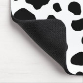 牛のプリント、牛のパターン、牛の斑点、白黒 マウスパッド (コーナー)