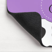 牛のプリント、牛の斑点、ゼブラストライプ、モノグラム マウスパッド (コーナー)