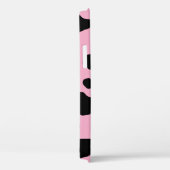 牛のプリント，牛の斑点，ピンクの牛，あなたの名前 Case-Mate iPhoneケース (裏面 / 右)