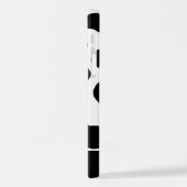 牛のプリント、牛の斑点、白黒、あなたの名前 iPhoneケース (左側面)