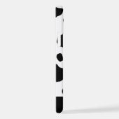 牛のプリント、牛の斑点、白黒、あなたの名前 iPhoneケース (右側面)