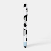 牛のプリント, 牛の斑点, 黒と白, あなたの名前 iPhone 16ケース (右側面)