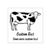 牛のプロファイルのゴム印 ラバースタンプ (インプリント)