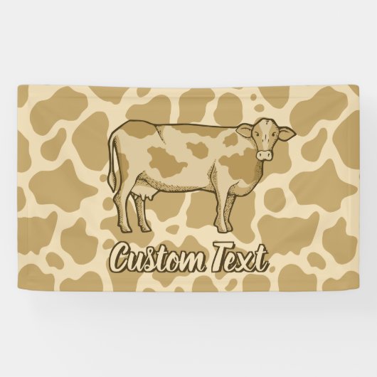 牛のプロファイルのバナー 横断幕 (横)