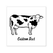 牛のプロファイルの自己手書きスタンプ セルフインキングスタンプ (デザイン)