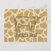 牛のプロファイルはがき ポストカード (正面)