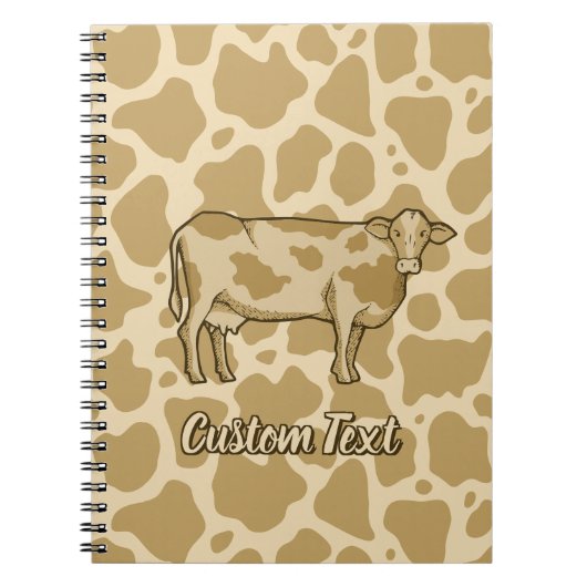 牛のプロファイルノートブック ノートブック (正面)