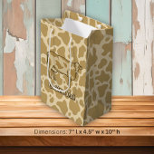 牛のプロファイル抱き枕 ミディアムペーパーバッグ