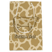 牛のプロファイル抱き枕 ミディアムペーパーバッグ (正面)