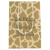 牛のプロファイル抱き枕 ミディアムペーパーバッグ (裏面)