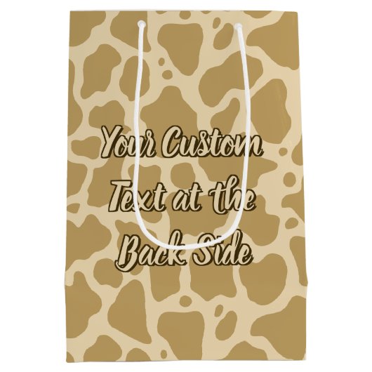 牛のプロファイル抱き枕 ミディアムペーパーバッグ (裏面)