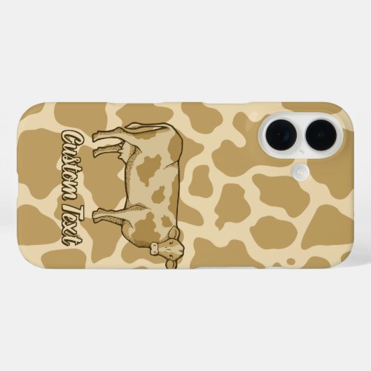 牛のプロファイル Case-Mate iPhoneケース (裏面 (横))