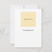 牛のベビー発表の年パーソナライズされた月 ノートカード (裏面)