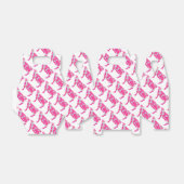 牛のホットピンクと白のシルエット フェイバーボックス (折り畳みなし)