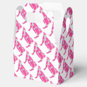 牛のホットピンクと白のシルエット フェイバーボックス (オープン)