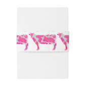 牛のホットピンクと白のシルエット 招待状ベリーバンド (裏面例)