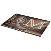 牛のボーイブーツ平型モノグラムガラス切断板 カッティングボード (角)