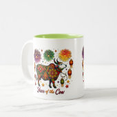 牛のマグの年 ツートーンマグカップ (正面左)