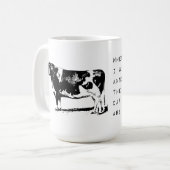 牛のミームを見る人気があるおもしろい時 コーヒーマグカップ (正面左)