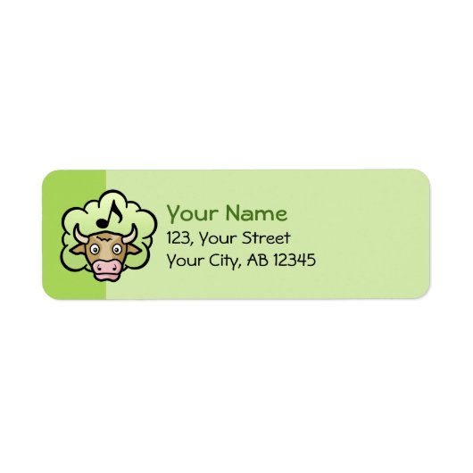 牛のメタン漫画 ラベル (正面)