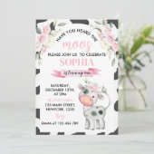 牛のモーさんお誕生日おめでとう（1歳） 招待状 (スタンド正面)