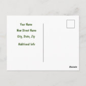 牛のユーモア移動はがき ポストカード (裏面)