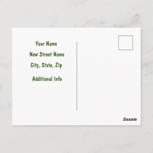 牛のユーモア移動はがき ポストカード (裏面)