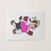 牛のランニング ジグソーパズル (横)