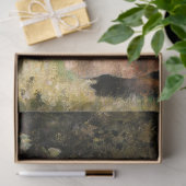 牛のロマンチックな農家のシーンを持つファームガール 薄葉紙 (ギフト)