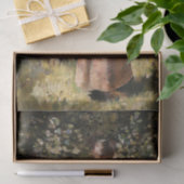 牛のロマンチックな農家のシーンを持つファームガール 薄葉紙 (ギフト)