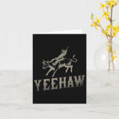 牛の乗馬西ロデオ・イェハウに乗る カード (黄色い花)