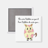 牛の乳房におもしろい行く マグネット (正面/裏面)