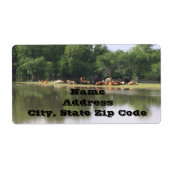 牛の住所 シール (正面)