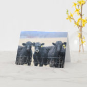 牛の傍観者 カード (黄色い花)