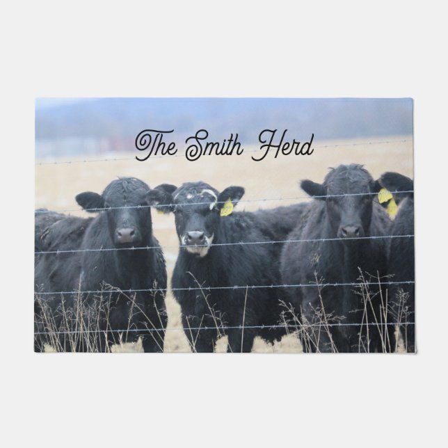 牛の傍観者 ドアマット (正面)