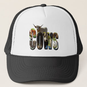 牛の写真のロゴとハイランド牛、 キャップ