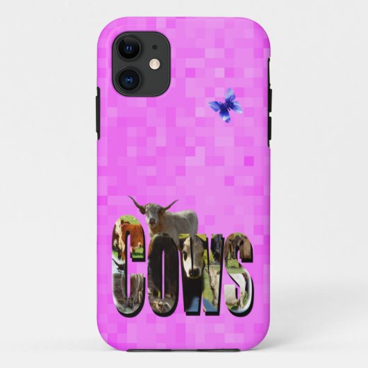 牛の写真のロゴとハイランド牛、 Case-Mate iPhoneケース (裏面)