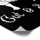 牛の切り身とセット – 肉の肉切り肉の肉切り ポスター (角)